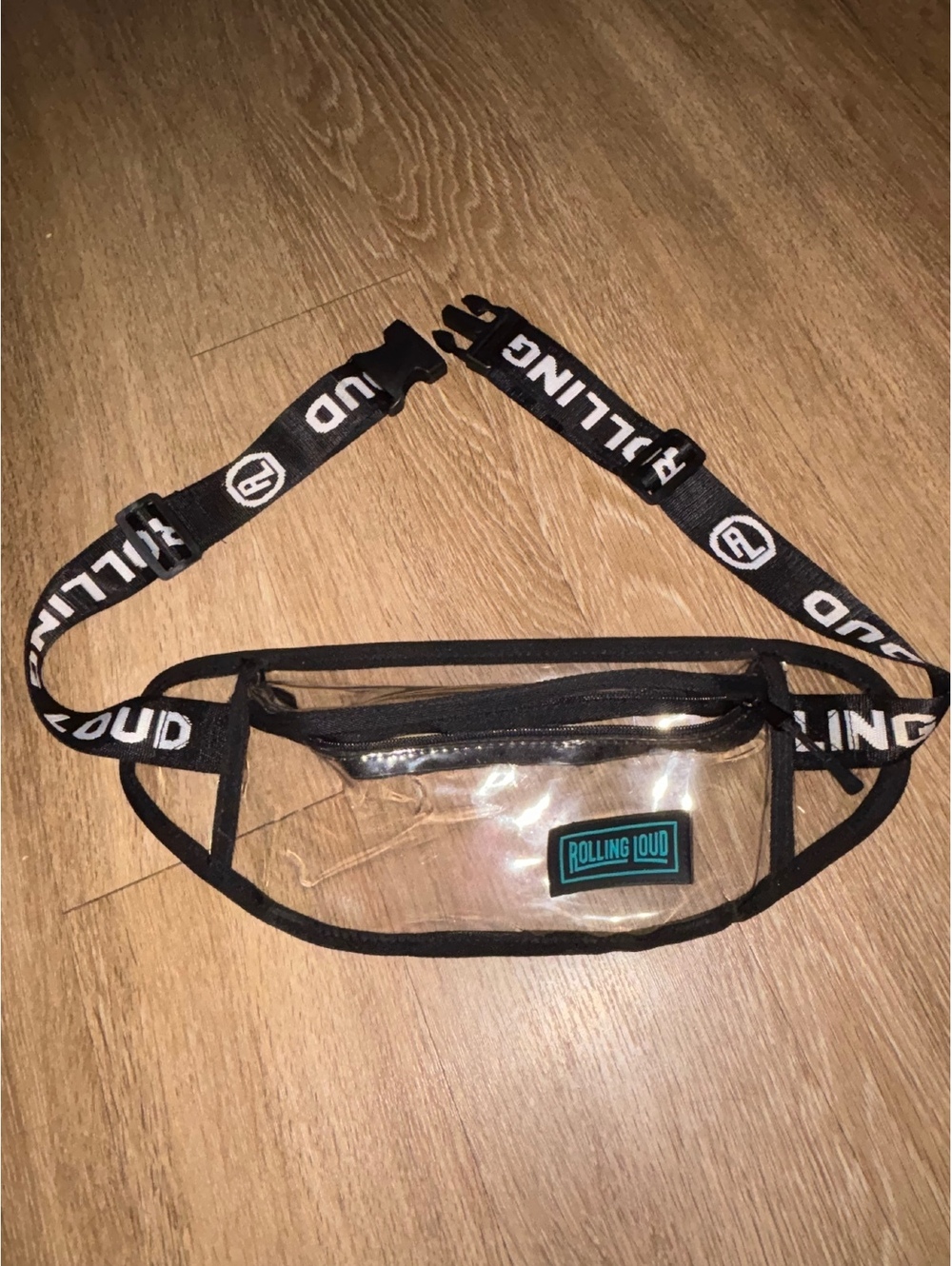 Official Rolling Loud Festival Approved Clear Fanny Pack (Black Trim) D18